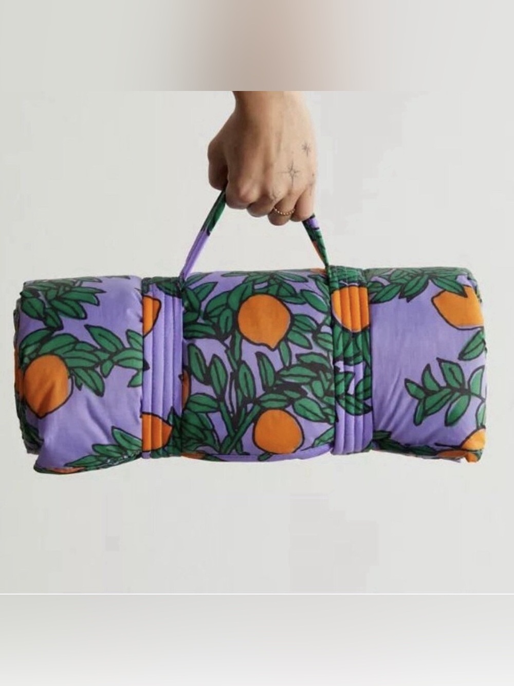 Baggu Puffy Picnic Blanket in Oranges